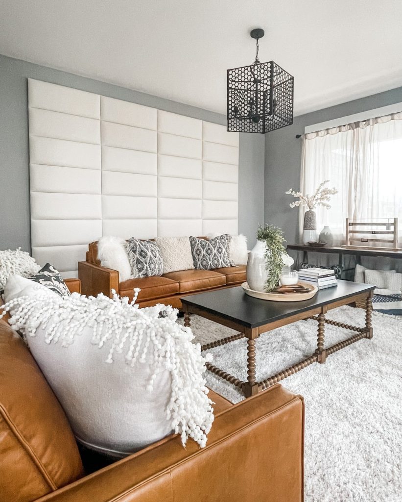 Muted Neutral Living Room with a Statement Sofa