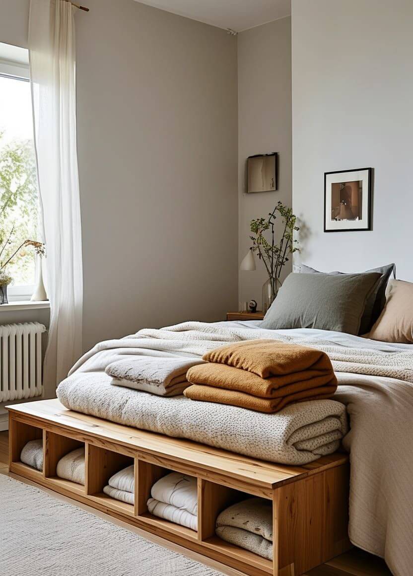 Under-Stair Storage with Wood Details