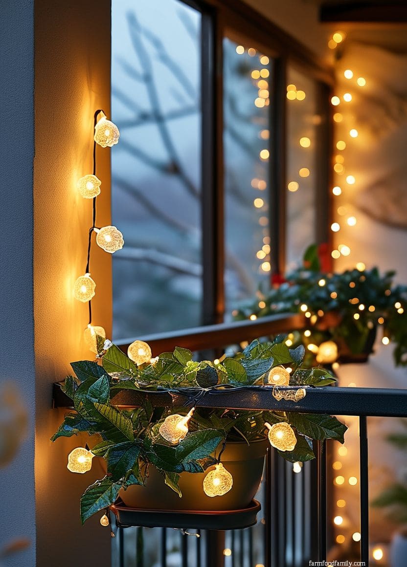 Luxurious Christmas Balcony with Radiant Layers