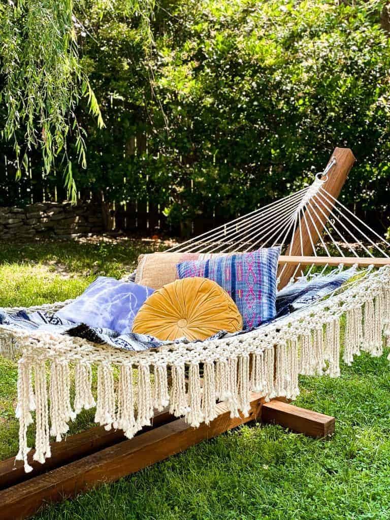 Family Backyard Playground Ideas with Hammock Addition