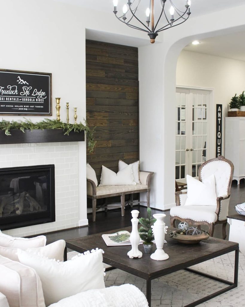 Bold Illumination Charcoal Accent Wall in Living Room