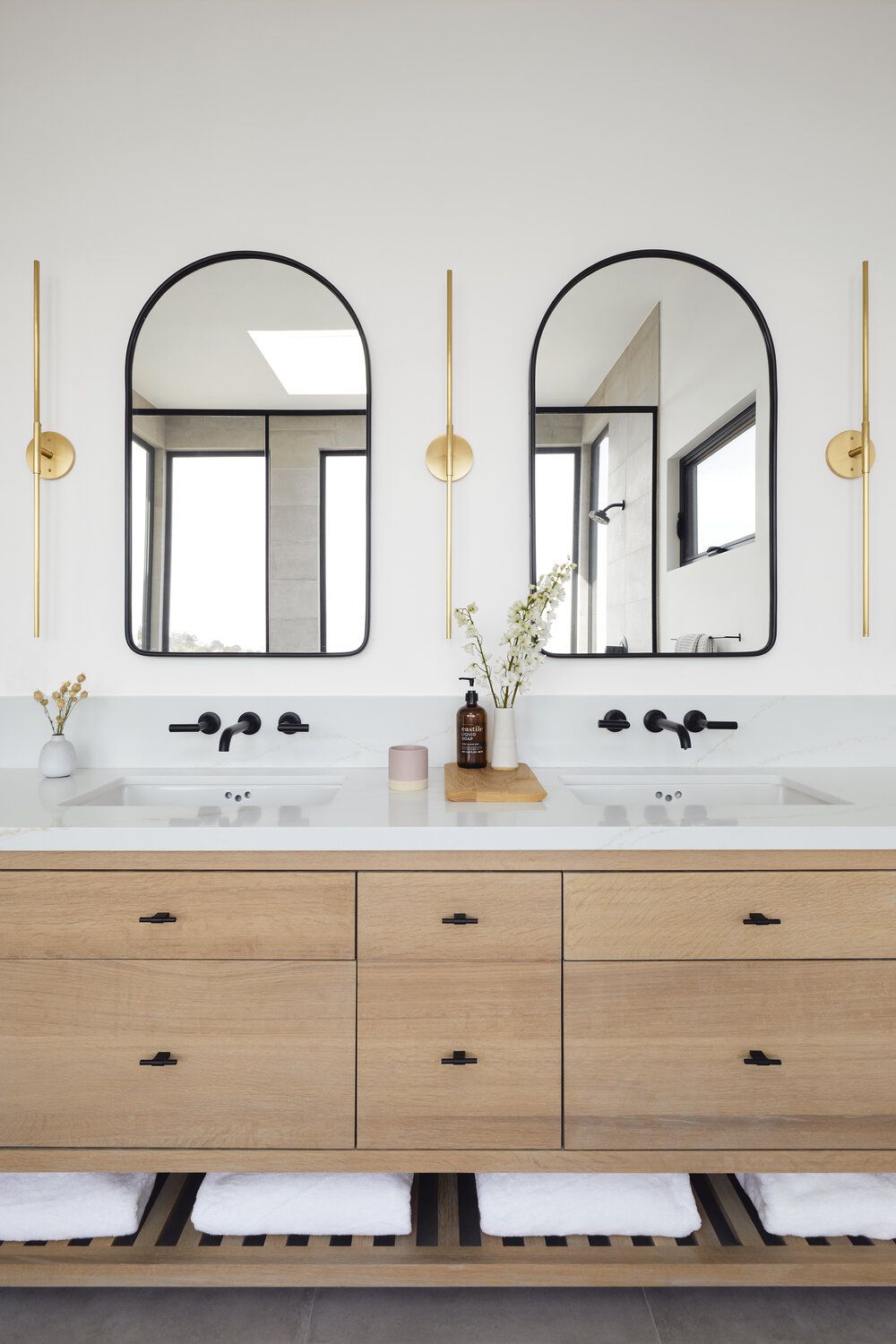 Scandinavian-Inspired Black and White Bathroom