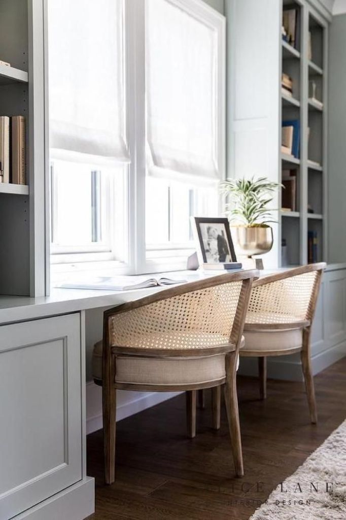 Classic Bedroom Library with Dark Wooden Bookcase