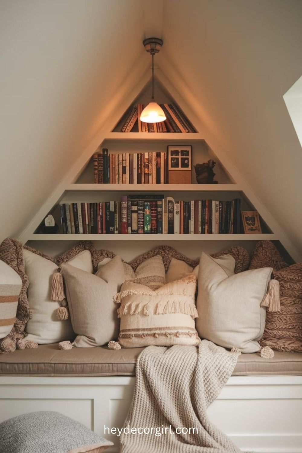 Cozy Attic Nook with Earthy Tones