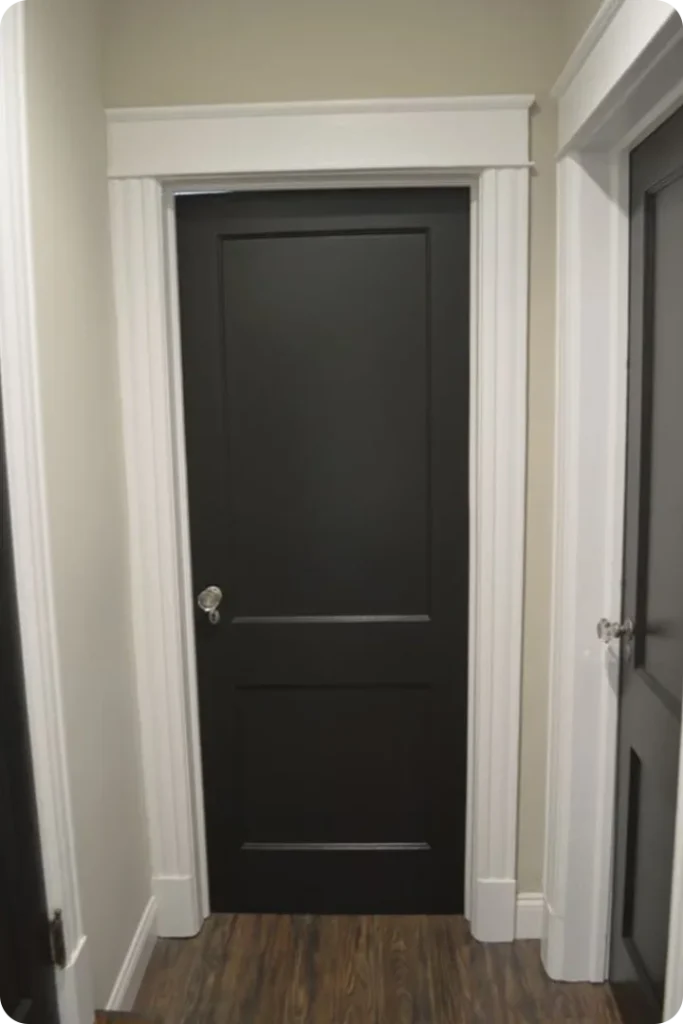 Deep Charcoal Door with Modern Minimalist Style