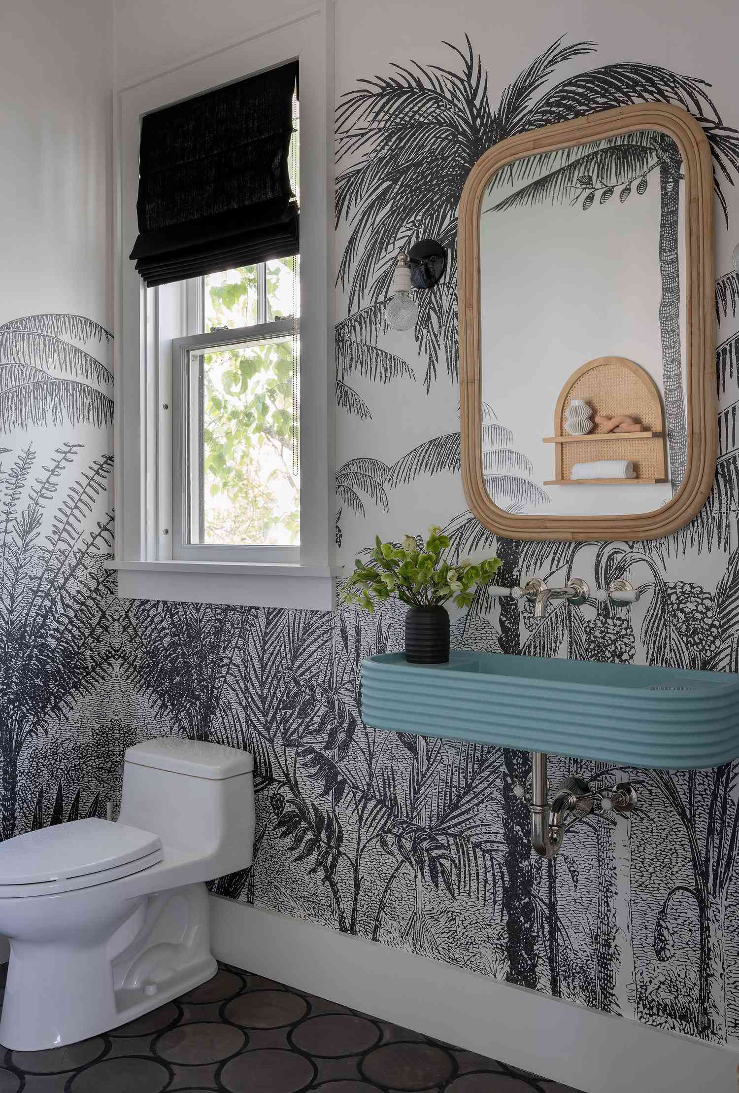 Black Panel Backdrop with Freestanding Bathtub