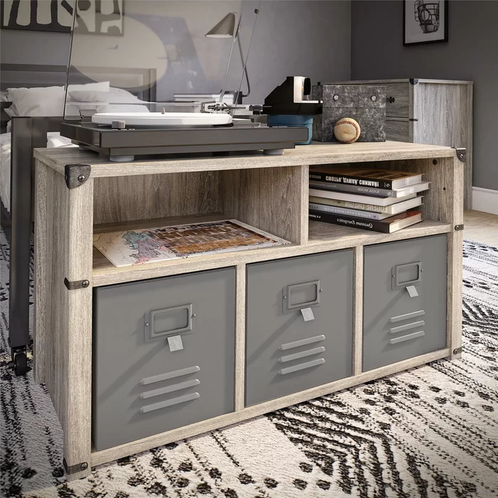 Kid-Friendly Storage Bench in Playroom