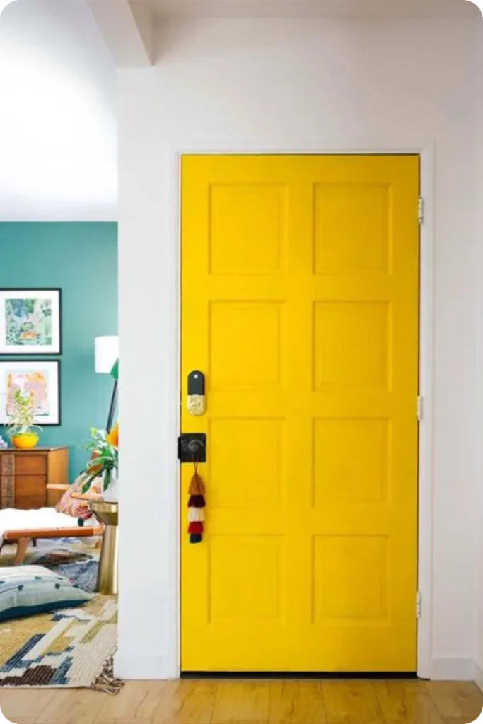 Sunny Yellow Door with Vibrant Warmth