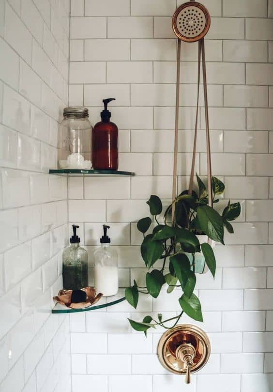 Compact Bathroom Console with Soft Pastel Accents