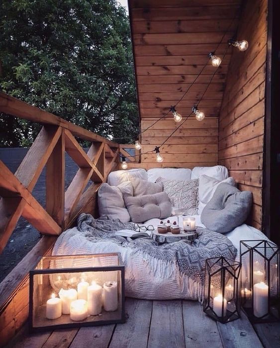 Bohemian Balcony with Cozy Decor