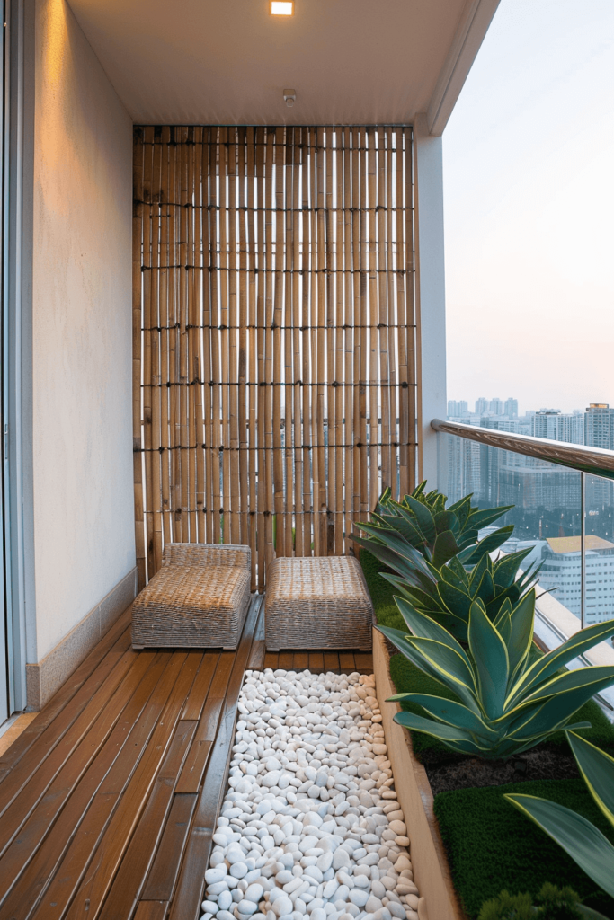 Eclectic Balcony with Bold Textiles