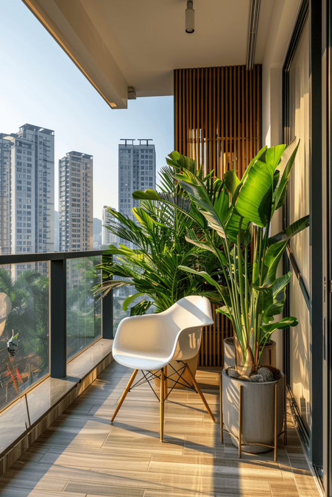 Breezy Balcony with Bamboo Privacy Panels