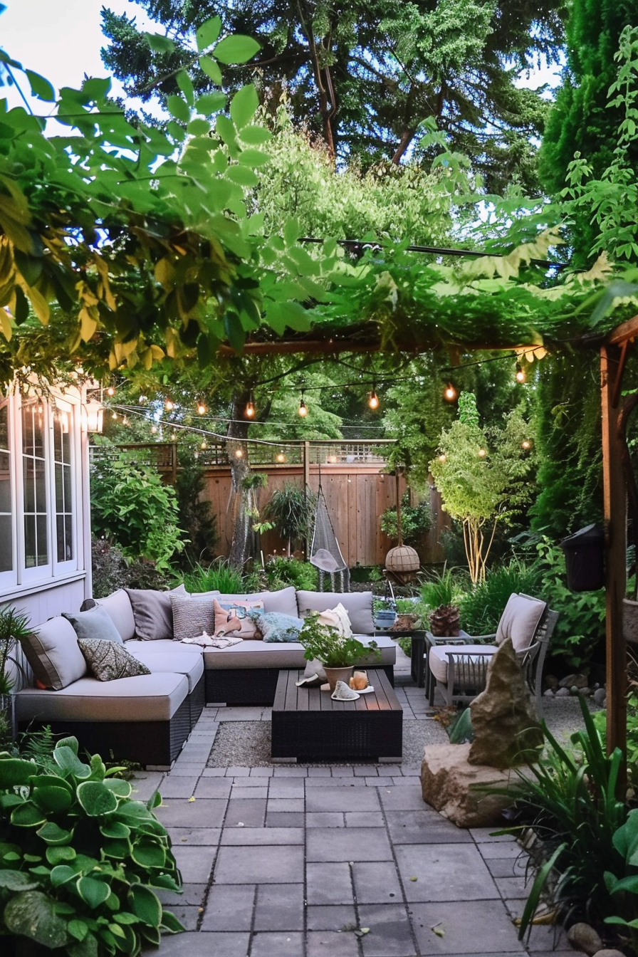 Chic Patio with Vertical Greenery