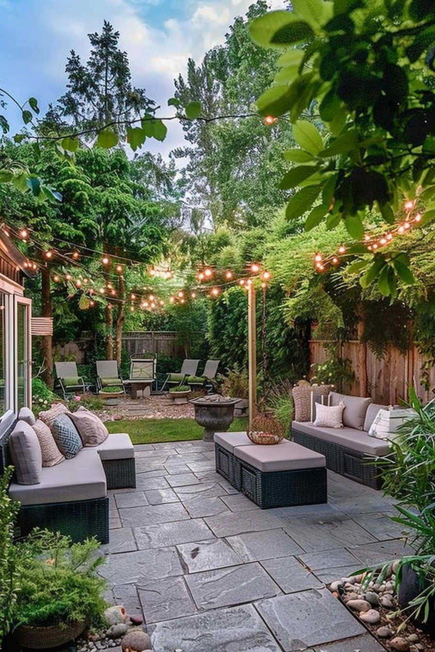 Modern Patio with Vertical Storage