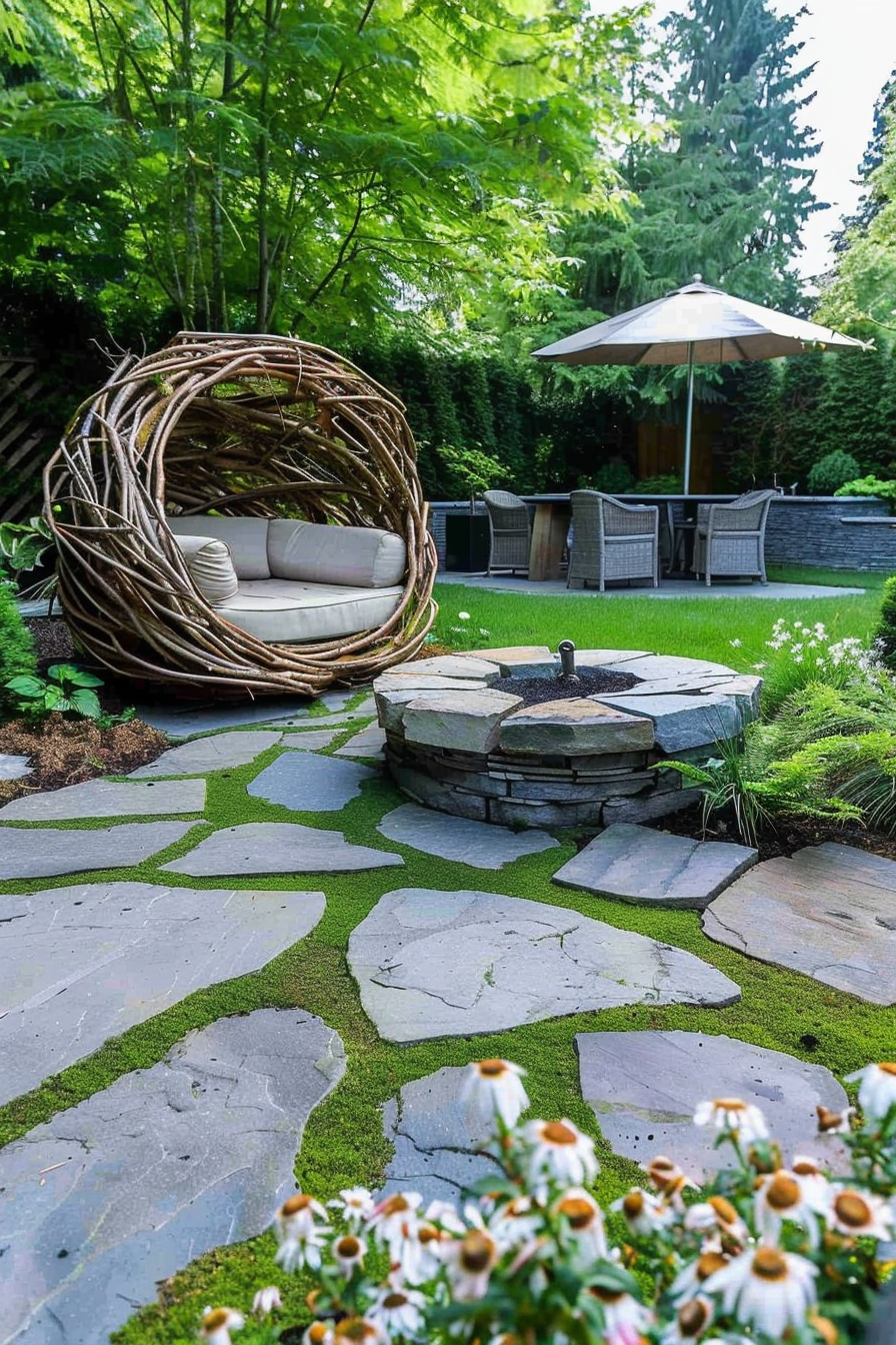 Modern Patio with Organic Tones