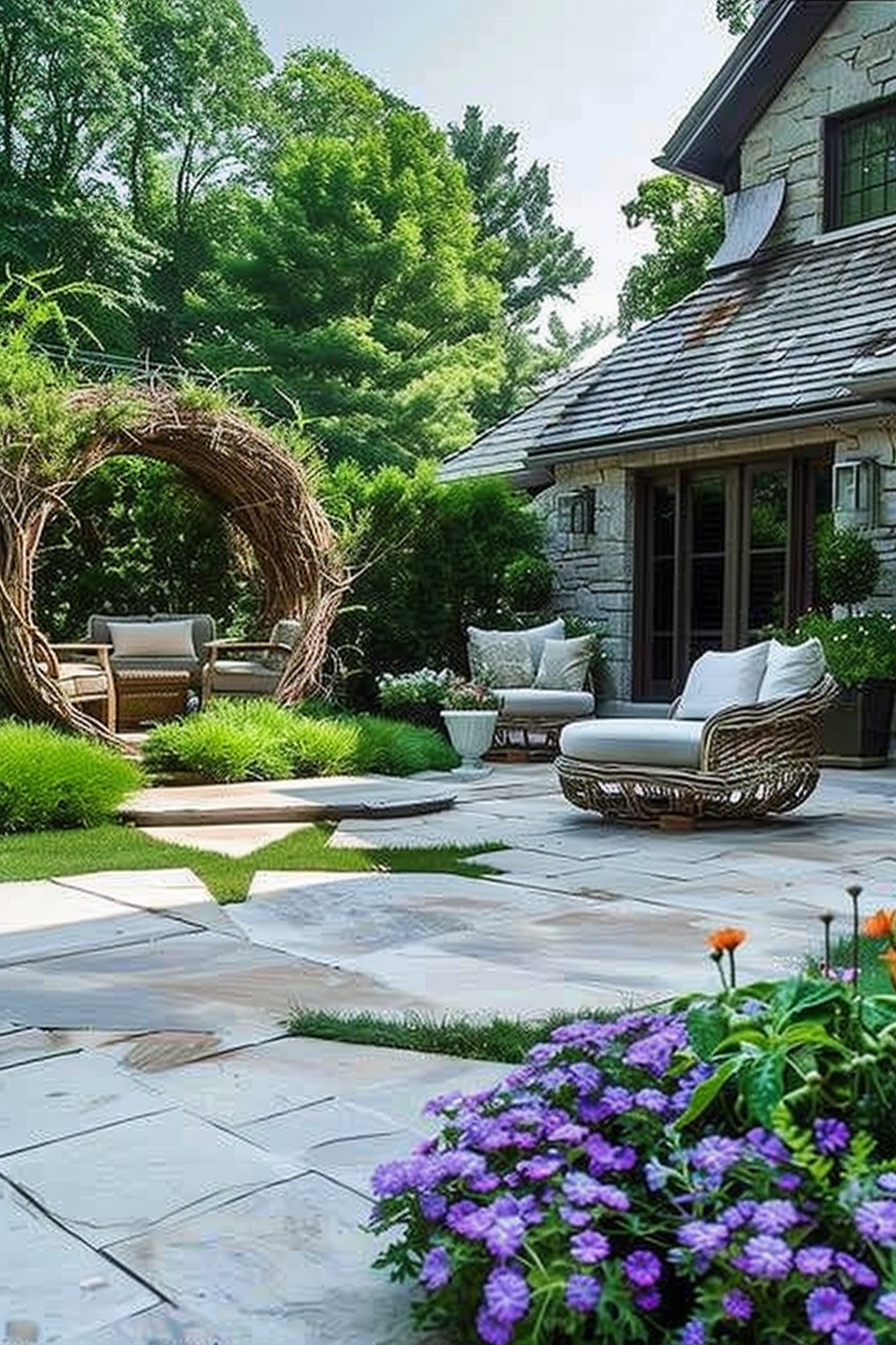 Chic Patio with a Splash of Geometry