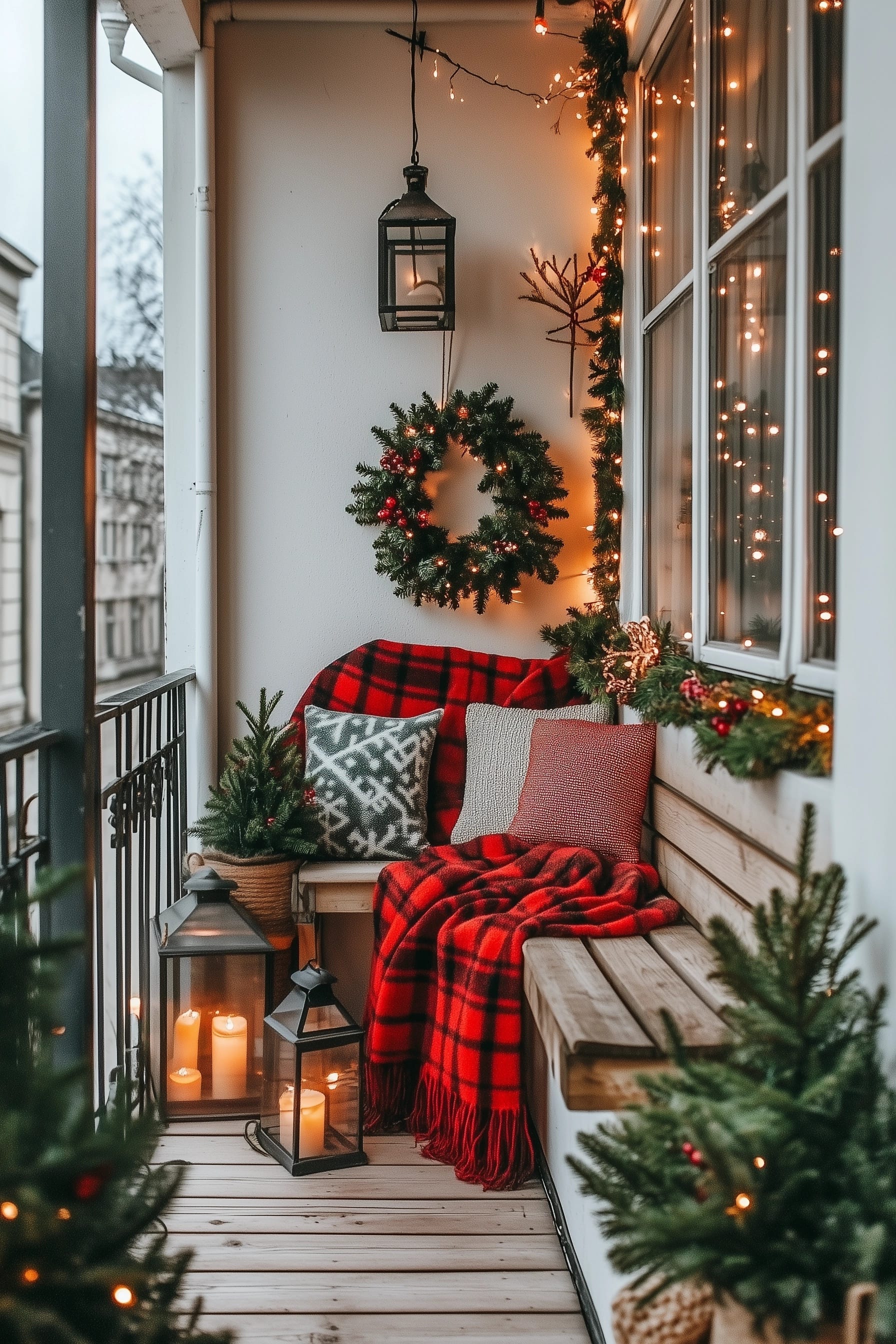 Festive Balcony with a Nordic Touch