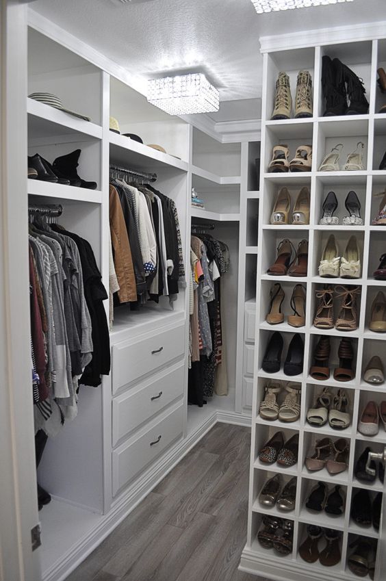 Cozy and Organized Closet with Warm Tones