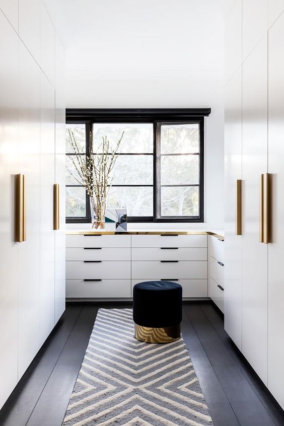 Elegant Bedroom Closet with Luxe Finish