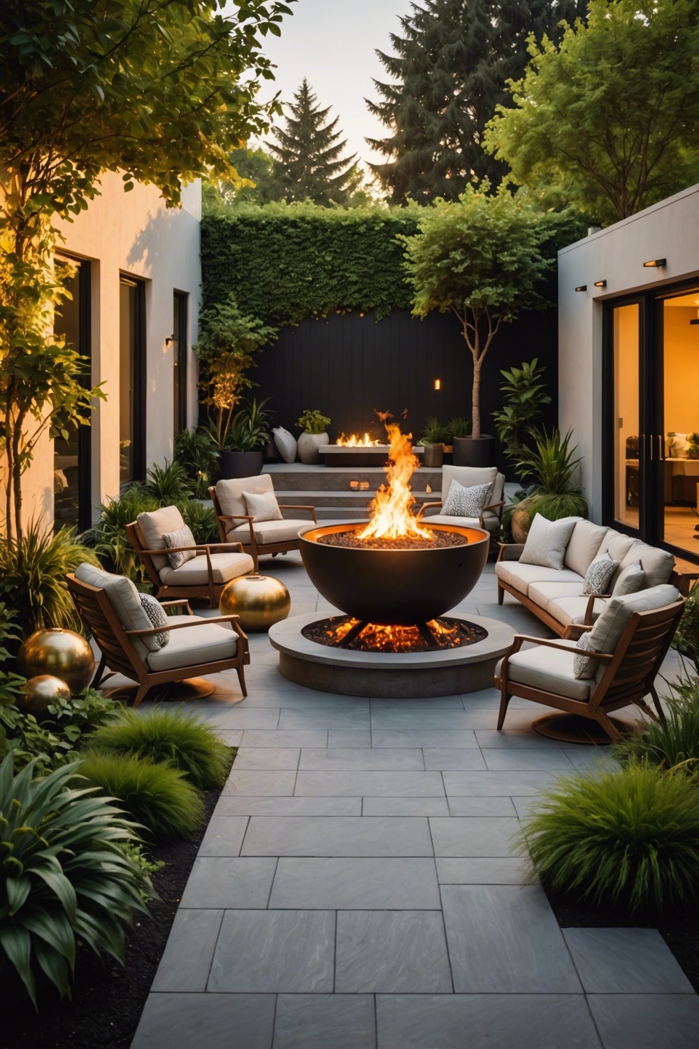 Geometry-Defying Fire Pits