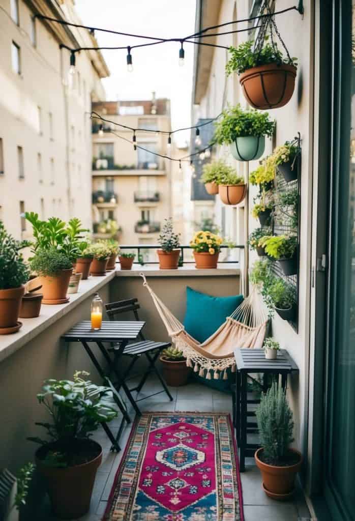 Modern Industrial Balcony with Metal Accents