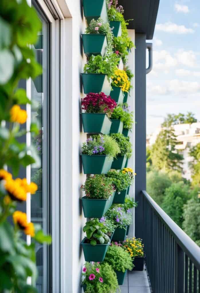 Minimalist Scandinavian Balcony with Light Wood Accents