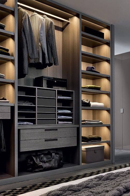 Masculine Closet Design with Industrial Touches