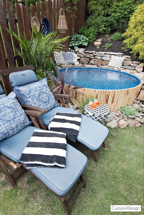 Wooden Pool Design with a Cozy Cottage Charm