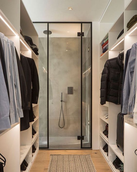 Innovative Closet with Integrated Shower