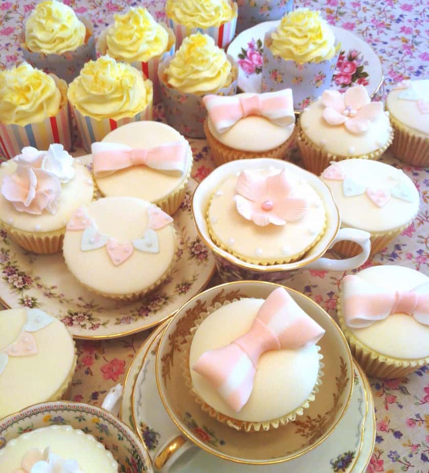 Vintage Baby Shower Cupcake Display