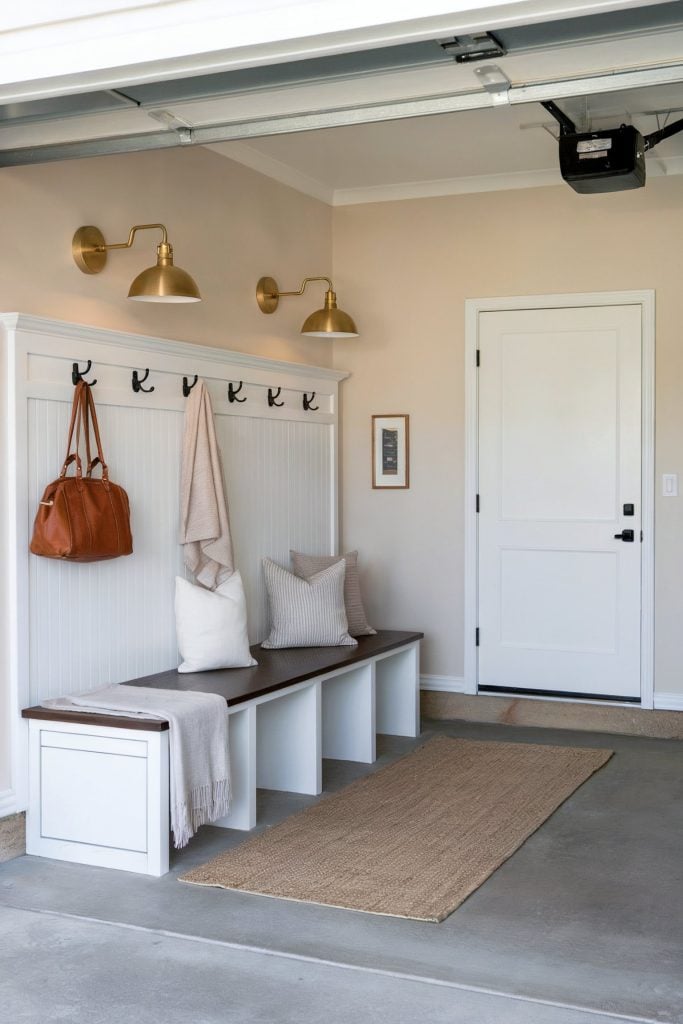 Garage Mudroom Bench with Storage